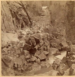 Crawford Notch Road After A Storm.  Kilburn Brothers Stereoview Photo