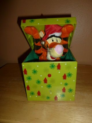 Gemmy Disney Tigger Jack In The Box Christmas Present - Disney
