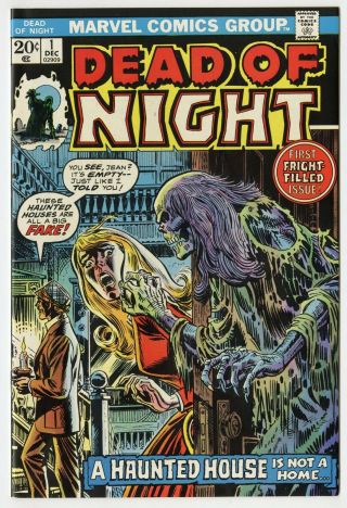 Dead Of Night 1 Nm,  9.  6 White Pages Marvel 1973