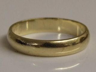 A Fine Vintage Hallmarked 9ct Solid Gold Wedding Band Ring London Uk Size N