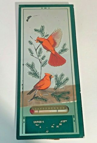Vintage Advertising Thermometer Mirror Dairy Cardinals Gift 2