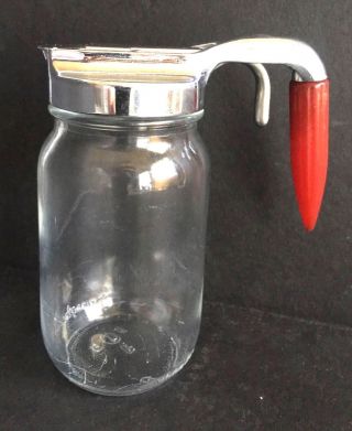 Vintage Syrup Dispenser Red Bakelite Handle Federal Tool Corp Chicago