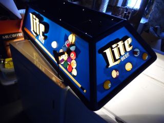 Lite Beer Sign,  Pool Table Hanging Light Plastic,  L 46 1/2 " Width 20 " Height 10 "