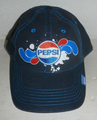Nwot Pepsi Cola Soda Logo Blue Baseball Hat Cap