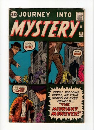 Journey Into Mystery 79 Vintage Marvel Comic Pre - Hero Horror Silver Age 12c