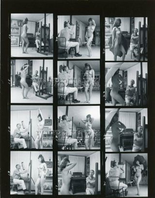 Mickey Jines Vintage Nude Contact Sheet (10 " X 8 ")