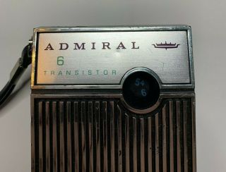 Vintage Admiral 6 Transistor Radio Collectible Not 2