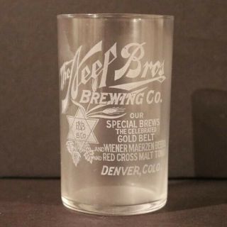 Neep Bros.  Brewing Etched Glass - Denver Co