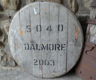 2003 Dalmore Whisky Barrel Lid Cask End 24 " Wide Braced Ready To Hang