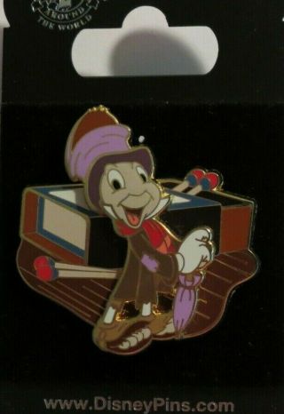 Disney Wdw Jiminy Cricket Dressed In Rags With Matchbox From Pinocchio Pin