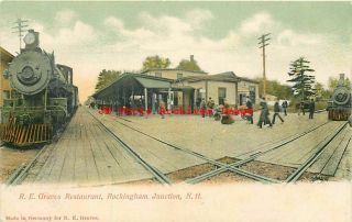Nh,  Rockingham Junction,  Hampshire,  Railroad Station Depot,  Re Graves