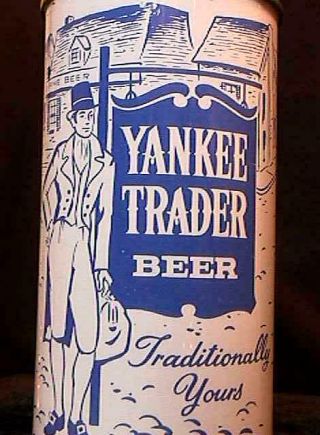 YANKEE TRADER BEER - MID 1950 ' S - 12OZ KEGLINED FLAT TOP CAN - INCREDIBLY 2