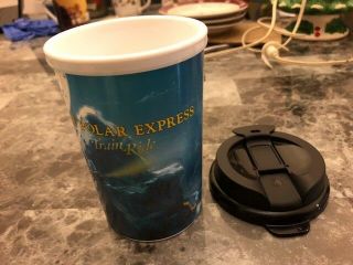 The Polar Express Train Ride Plastic Cup With Removable Pop Top Lid Whirley