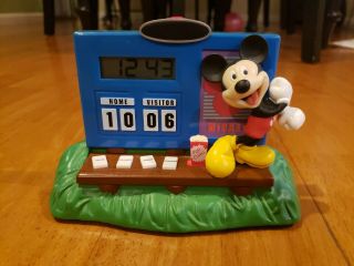 Vintage Disney Mickey Mouse Scoreboard Digital Led Alarm Clock Westclox 36500