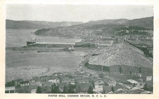 Corner Brook,  Newfoundland,  Canada,  Town & Paper Mill Overview C 1930 - 40 