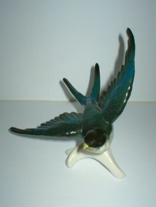 Vintage Karl Ens Volkstedt Bird Figure Swallow Figurine 7530 3