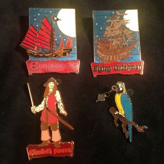 4 Disney Trading Pins From Pirates Of The Caribbean Se 300
