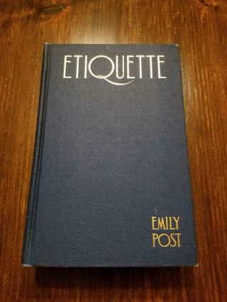 Vintage Book - Etiquette (emily Post) 1923 1st Edition,  4th Print