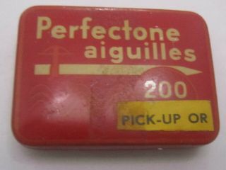 Perfectone Aiguilles Gramophone Needle Tin 200 Pick - Up Or