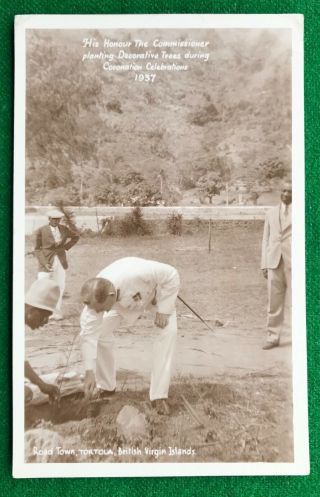 Caribbean Tortola British Virgin Islands Rp 1937 Vintage Postcard
