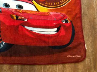 Disney Red Cars throw blanket lightning mcqueen fleece 46 x 56 