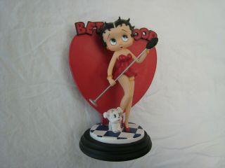 Betty Boop Character Collectibles Figurine With Microphone And Dog 1998
