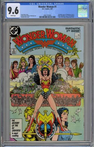 Wonder Woman 1 Cgc 9.  6 Nm,  Wp Dc Comics 1987 Gal Gadot Hot 1984 Movie Coming