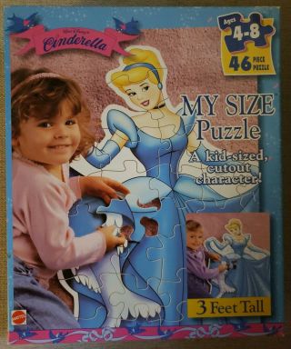 My Size Puzzle Vintage 1996 Disney Cinderella Puzzle 3 Feet Tall Complete