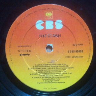 THE CLASH The Clash 1977 CBS UK 1st Album LP Punk Vinyl Joe Strummer VG 3