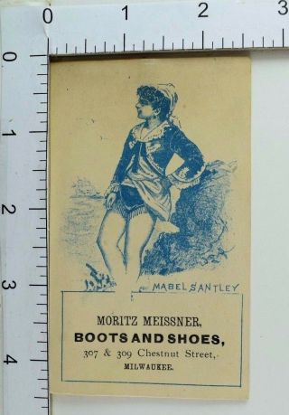 Moritz Meissner Boots & Shoes Featuring Mabel Santley Vaudeville Star F65