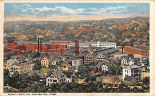Waterbury,  Ct,  Scovill Mfg Co Factory & Town Overview,  Berman Pub 1920