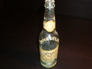Circa 1900 Croak Select Labeled Embossed Bottle W/neck,  Janesville,  Wisconsin
