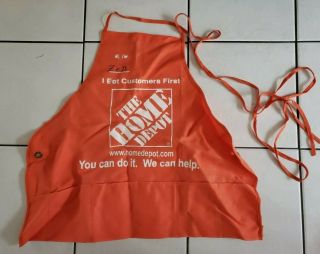 Adult Home Depot Full Apron Pockets Halloween Costume Eat Customers First Zombie
