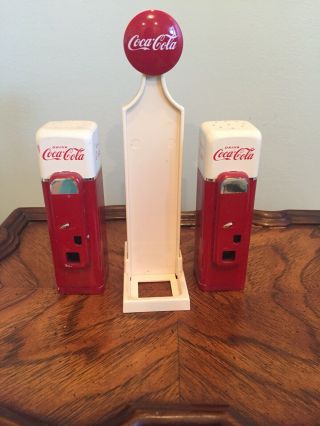 Coca Cola Salt And Pepper Shakers Resembling Gas Station Pump