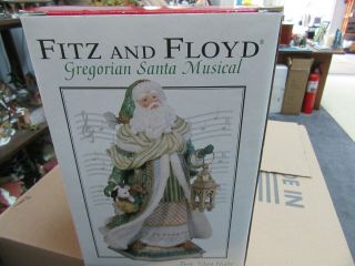 Fitz And Floyd Gregorian Santa Claus Music Box Plays Silent Night