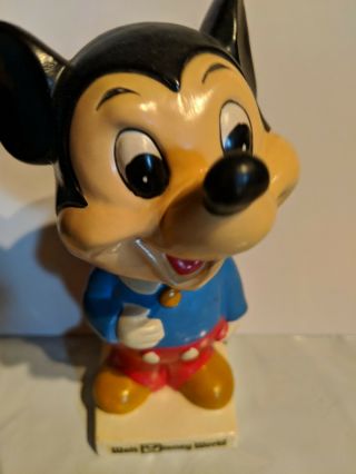 Vintage Mickey Mouse Walt Disney World Bobblehead Retro 1970s
