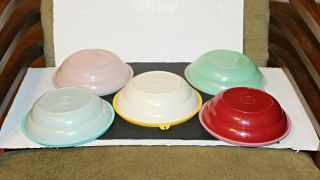 Vintage Tupperware 155 Cereal Bowls Set of Five w/Lids 3