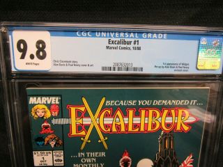 Excalibur 1 (1988) 1st Widget Key 1st Issue Marvel Comics CGC 9.  8 W868 2
