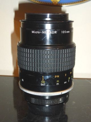 Vintage Nikon Micro - Nikkor 1:4 F=105mm Lens Made In Japan