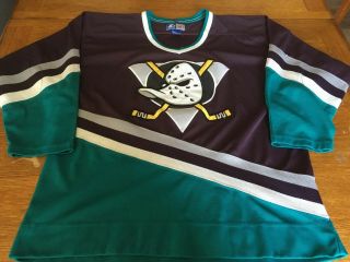 Vintage Starter Anaheim Mighty Ducks Nhl Hockey Jersey Mens Large Retro