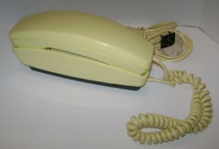 Vintage Yellow Rotary Dial Gte Trimline Phone Wall Desk Automatic Electric 1975
