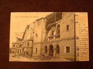 Antique 1906 San Francisco Earthquake Post Card