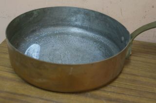 Vintage Antique Design Research Made in France Copper Pan 9.  5 