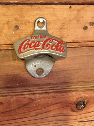 Vintage Coca - Cola Starr " X " Stationary Bottle Opener Newport News Va.