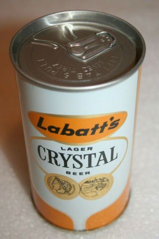 Labatt ' s Crystal Lager Beer 12 oz.  ziptop from Toronto,  Canada 2