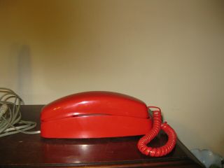 Vintage Cherry Red At&t Princess Trimline Telephone Euc