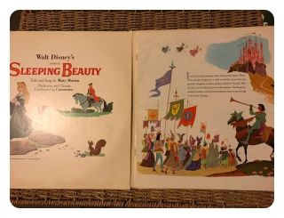 Disneyland Records : The Story of Sleeping Beauty Story Book & LP Record 1958 2