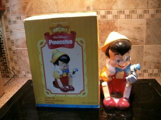Walt Disney Treasure Craft Pinocchio & Jiminy Cricket Cookie Jar