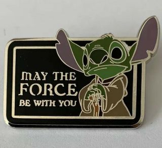Disney - Star Wars Quotes - Stitch As Yoda - May The Force Be With You Pin