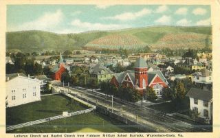 C1915 Churches And Fishburn Military School,  Waynesboro - Basic,  Virginia Postcard